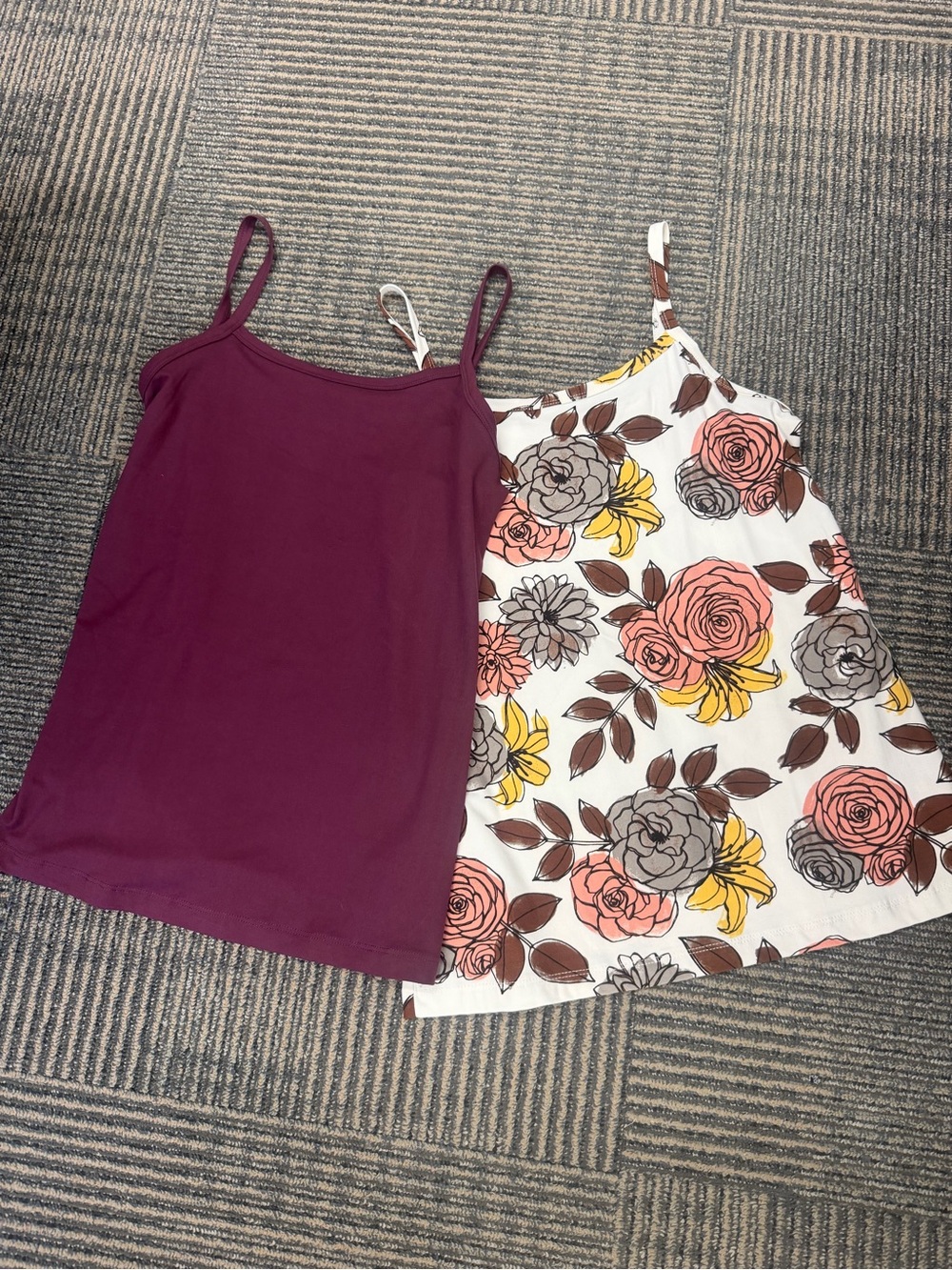 NWT Set of 2 LuLaRoe Camis Plum Floral Tank Tops Sz XS